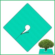 Landscaping Tarp 79 x 79 Inches Heavy Duty Waterproof Outdoor Cover Lawn Fabric with 12 Inch Hole fo