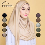 DREMEL Satin Silk Turban Shawl Turban Scarf Women Scarf Headwear Muslim Minimalist Fashion