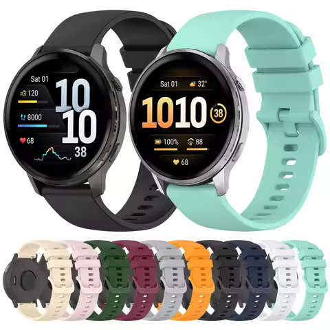 20 22mm Silicone WatchBand For Garmin Venu 3 4 45mm/Vivoactive 5 6 Sport Strap Forerunner 570 265 16