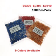 1000pcs Copper Tube Insutated Cord End Terminals Electric Crimp Terminal Wire Connector E0306 0308 0