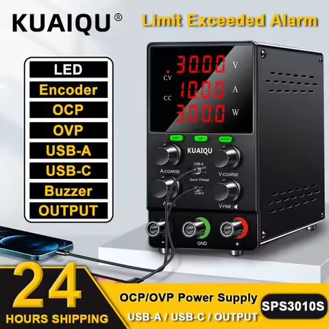 OVP OCP DC Bench Power Supply Upgraded Model 30V 10A 300W Lab Voltage Current Regulator 24V 12V Adju