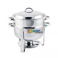 Stainless Steel Round Double Boiler Chafing Dish 13.5LT