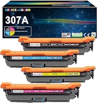 OFFICE-COLOR 307A Toner Cartridge Set Replacement for HP 307A CE740A Works with HP Color Laser Profe