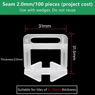 100 Pcs Alat Perata Keramik Wedges Wedge Tile Leveling System Spacer Granit Nat Keramik Leveling Gra