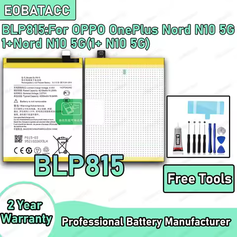 100% New Zero Cycle BLP815 Battery For OPPO Oneplus Nord N10 5G/BE2029/BE2025/BE2026 Replacement Bat