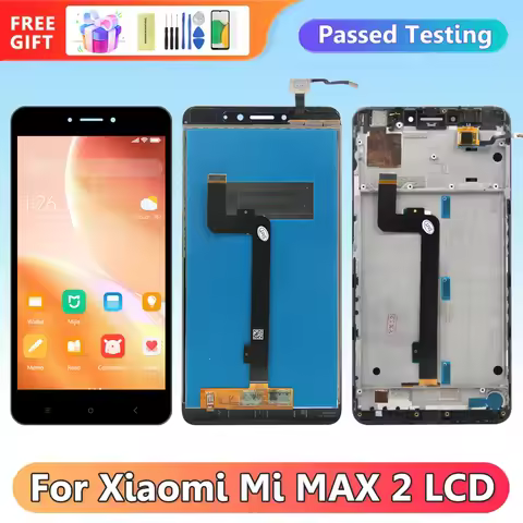 6.44''AMOLED Max 2 Display Screen with Frame, for Xiaomi Mi Max 2 MDE40 MDI40 Lcd Display Digital To
