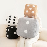 New Dice Pillow Cross-Border Simulation Teddy Velvet Dice Home Sofa Pillow Wholesale Photo Game Prop