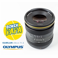 Kamlan 28mm F1.4 Lensใหม่ล่าสุด เลนส์มือหมุน สำหรับใส่กล้อง OLYMPUS AND PANASONIC LUMIX