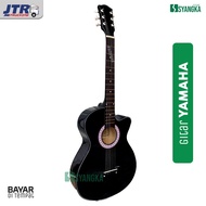 HITAM Yamaha Acoustic Guitar STRING Solid Sound Black