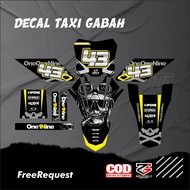 Decal Ojek Gabah Decal Taxi Gabah Yz New Decal Ojek Gabah Vinyl Material Hologram Material Free Cust