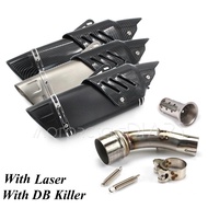 For Yamaha YZF R3 MT03 R25 MT-03 51mm Motorcycle Exhaust Muffler Middle Link Pipe DB Killer Bike Elb