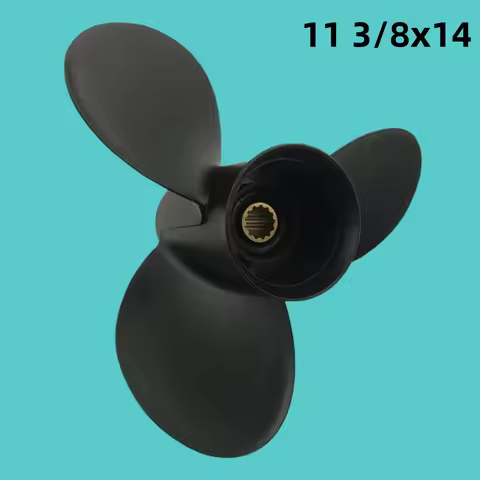 Marine Propeller 11 3/8X14 Suitable for Suzuki Dt40/Df40/Dt50/Df50 3-Blade Aluminum 13 Teeth Rh Oem 