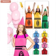 OKHALLO Crayon Themed Gnome Set, Funny Fancy Dress Crayon Apron,  Colorful Cleaning Art Craft Activi