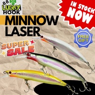 Laser 12cm 13.5g Sinking Minnow Fishing Lure Gewang umpan Casting Bait Siakap Sebarau Toman Haruan