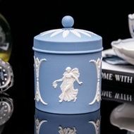 英國製Wedgwood Jasper精典豐收跳舞女神陶瓷收藏儲物罐 茶葉罐