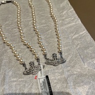 NANA Jewelry High-Quality Pendant Necklace Classic Style Saturn Pearl Queen West Same Style 0DK5