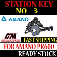 Amano Watchman Clock Station Key No 3 - Amano Key
