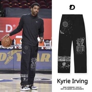 COD- 2024 New Kyrie Irving Ink Printed Training Basketball Cotton SweatPants American Casual Loose S