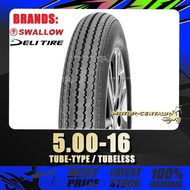 TAYAR 5.00-16, 500-16 SWALLOW/DELI CLASSIC SB135 SB-135 TUBE-TYPE TYRE [TY5XX16]