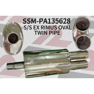 REMUS STAINSTEEL TWIN EXHAUST PIPE OVAL