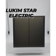 New 2 Gang Simon i7 Grey Double Switch Modern Series Switch