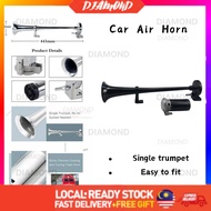 DIAMOND [12V] Car Air Horn 150DB Super Loud Universal Horn Single Trumpet Compressor 17 Inch 180 Hertz Horn For Car