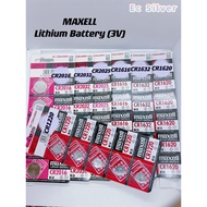 (1Pcs) Maxell Lithium Battery CR1220 / CR1616 / CR1620 / CR1632 / CR2016 / CR2025 / CR2032 / Bateri 