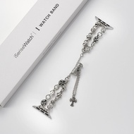 สายนาฬิกา Apple Watch สายโซ่โลหะ สายคล้องข้อมือผู้หญิง สายคล้องข้อมือแบบย้อนยุค Ultra Premium สำหรับ