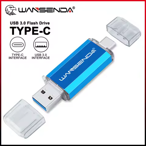 WANSENDA 512GB USB TYPE C Flash Drive 2-IN-1 Type-C & USB3.0 High Speed Pendrive 256GB 128GB 64GB 32