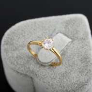 แฟชั่นความรักแหวนแต่งงาน 16/17/18/19 มม.ทองแดง 18K ทอง/ทองคำขาวที่เต็มไปด้วย