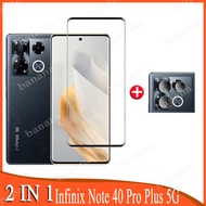 Infinix Note 40 Pro Plus 5G Tempered Glass for Infinix Note 12 G96 40 Pro 5G 4G Hot 40 Pro 30 20 12 11 10 9 Play 40i 30i 20i 20s Smart 8 7 6  Plus 5 2 in 1 Screen Protector Film