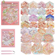 DIY Scene Sticker Book with Tweezer Creative 3D House Sticker Cute 3D Miniature Scene SHOPSBC6331