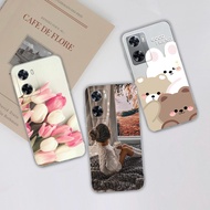 Case For Oppo A57 A57S A57E A 57 A 57S A 57E 4G Shockproof Transparent Tulip Sweet Girls Protective Soft Silicone Soft TPU For Oppo a57 Capa Bumper Shell