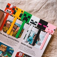 Minecraft bookmark Minecraft Character Bookmarks - Pixel - Style Page Markers for Gamers Creeper Moo