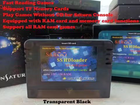 Saturn HD Loader SAROO Support English Menu, Everdrive Cartridge Support, TF Card Read ISO Adapter U