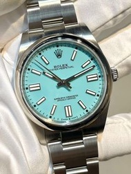 2022年新品 ROLEX Oyster Perpetual 41mm Tiffany Blue 綠松石錶盤