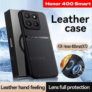 For Honor 400Smart 400 Smart 2025 Phone Case Luxury PU Leather Matte Casing Honor400Smart Pro Lite 2