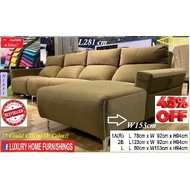 Turin 1051, 9.3ft X 5.1ft, 1R (Auto) + 2 Seater + L, Modern FABRIC Sofa Set. RM 8,989 SAVE 45% Launc