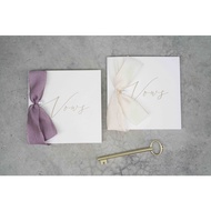 Wedding Vows Hand Card/ Marriage oath card (Purple & White)
