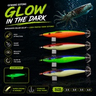 BOCEAN LASER Luminous Squid Jig Mata Candat Sotong FISHING Gewang Sotong Perambut Candat Sotong