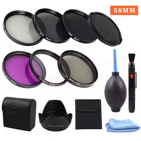 58mm Filter UV CPL FLD ND 2 4 8 Neutral Density for Canon EOS 850D 800D 760D 750D 700D D 200D II 90D