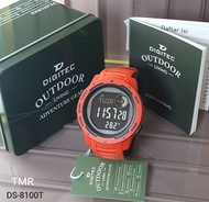 Jam Tangan Sport Pria Outdoor Digitec Original Digital Tahan Air 100m Compas Barometer Pedometer