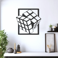 Rubiks Cube 2D Wall Art Geometric Decoration