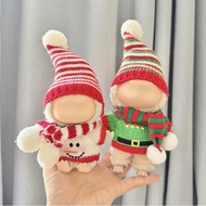 1 Set Of Fashionable Doll Clothes Christmas Style Hat + Sweater + Scarf For Labubu Suitable For 6.69