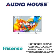 HISENSE HS50U6K  50" 4K QLED+/ULED GOOGLE TV  ENERGY LABEL: 4 TICKS  3 YEARS WARRANTY BY AGENT
