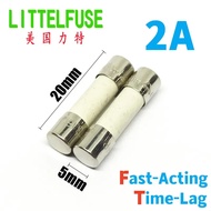 10pcs 2A 250V Littelfuse 5x20mm Ceramic Fuse F2AH250VP Fast Acting 0216002.MXP，T2AH250VP Time Lag，Sl