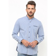 LGS - Slim Fit - Baju Koko - Lengan Panjang - Logo LGS - Slim Fit - Satu Kantong - Biru - JSH.385.S9