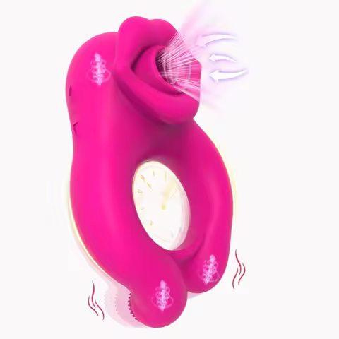 Sucking Tongue Licking Clit Stimulator Delayed Ejaculation CockRing Clitoral Stimulator Scrotum Mass