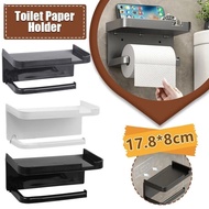 Minimalist Paper Holder Tissue Rack Plastic Phone Towel Holder for Toilet Paper Roll Storage Shelf B