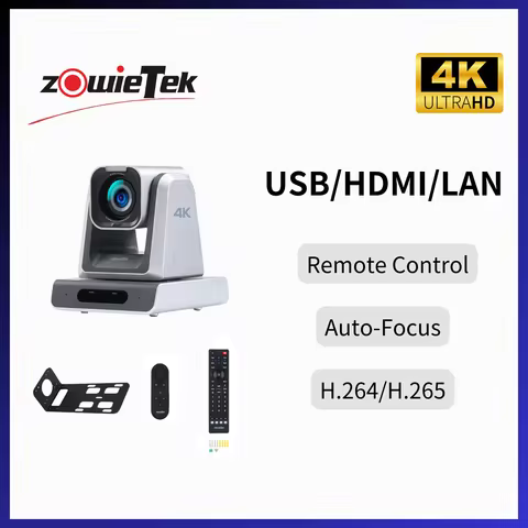 4K30 Ultra HD PTZ Conference Camera,18X Optical Zoom,USB/HDMI/LAN Output,Ergo-Ease Remote Control,Vi